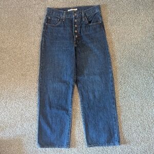 Levi's Ribcage Straight Ankle Jeans - Sz 29 - Button Front
